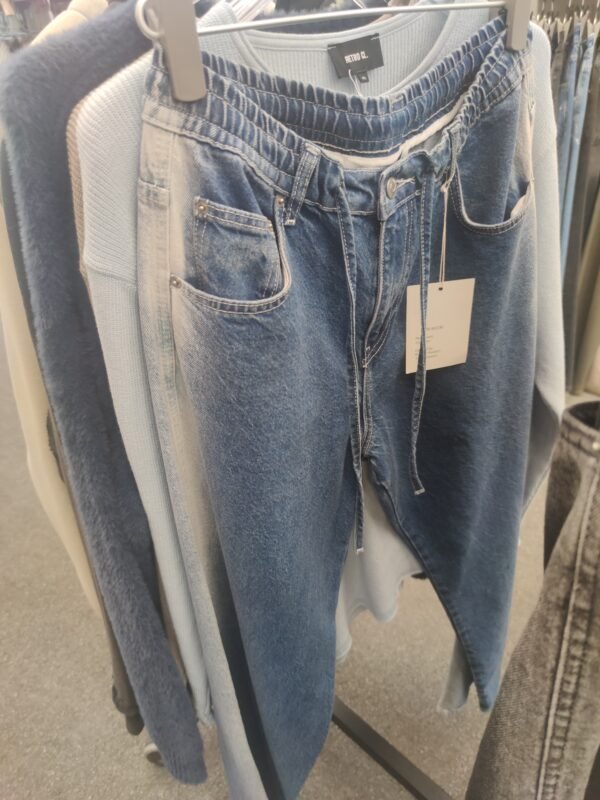 washed denim машки баги фармерки со опуштен крој