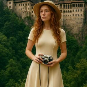 butter yellow фустан со А-линија