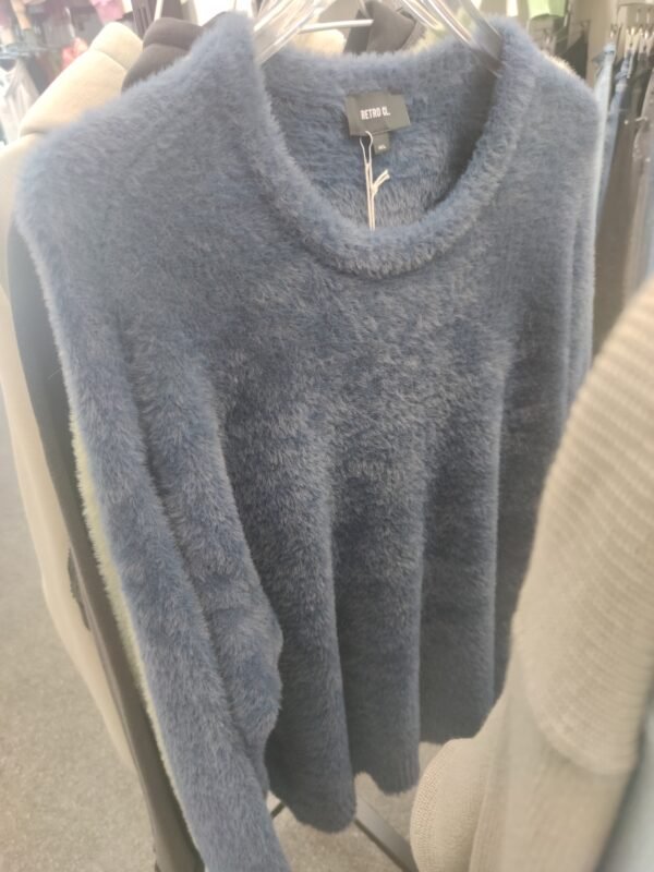 машка сина блуза со мека текстура