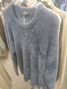 машка сина блуза со мека текстура