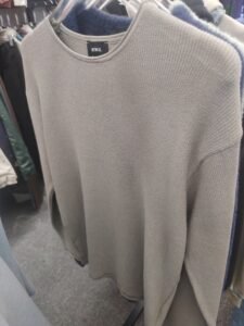 беж плетена блуза со долги ракави од RETRO CL..