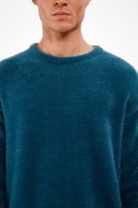 машка сина блуза со мека текстура