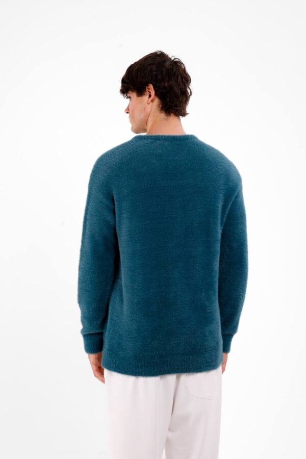 машка сина блуза со мека текстура