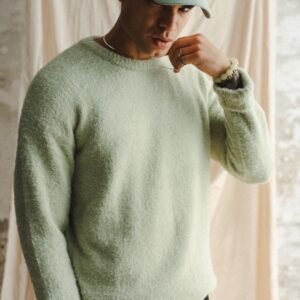 машка блуза во резеда боја со мека текстура