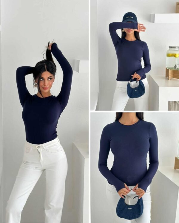 Messenger_creation_5CA75418-8FE6-411F-839B-C89A5401C267 женска блуза full lycra во тегет боја