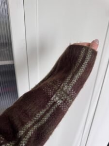 женска каро јакна shacket во кафеава и зелена боја